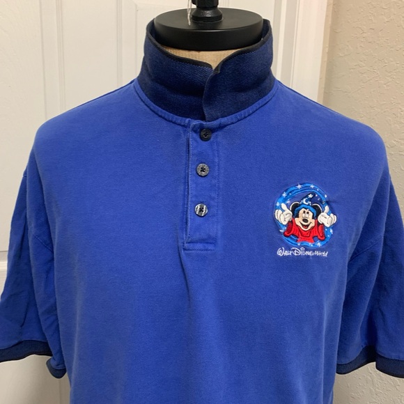 Disney parks polo button up Mickey Mouse sorcerer - Picture 12 of 13